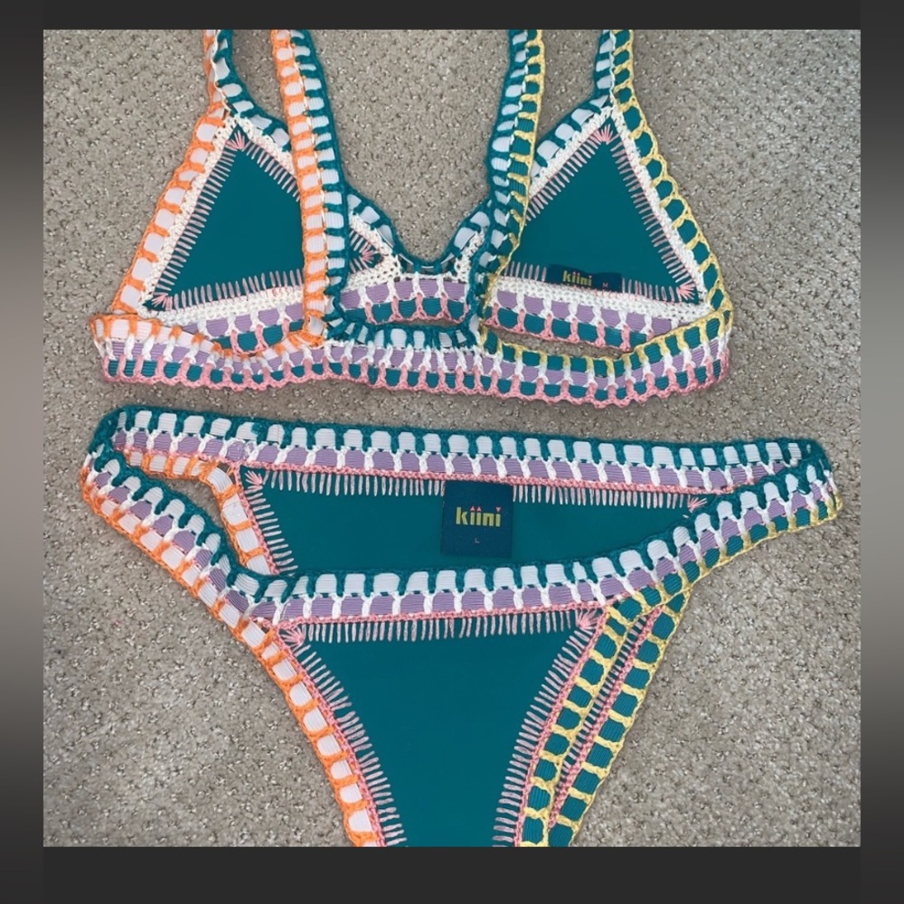 Kiini Liv Bikini Set in Jade Multi Color Size Medium/Large - Picture 7 of 8